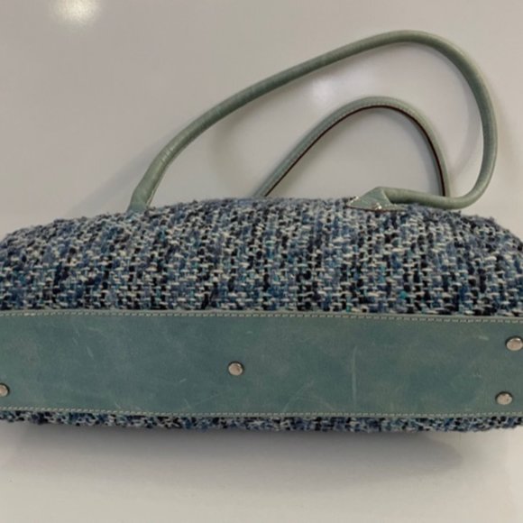 Helen Welsh Vintage Wool -Leather Italian Handbag - Picture 5 of 10